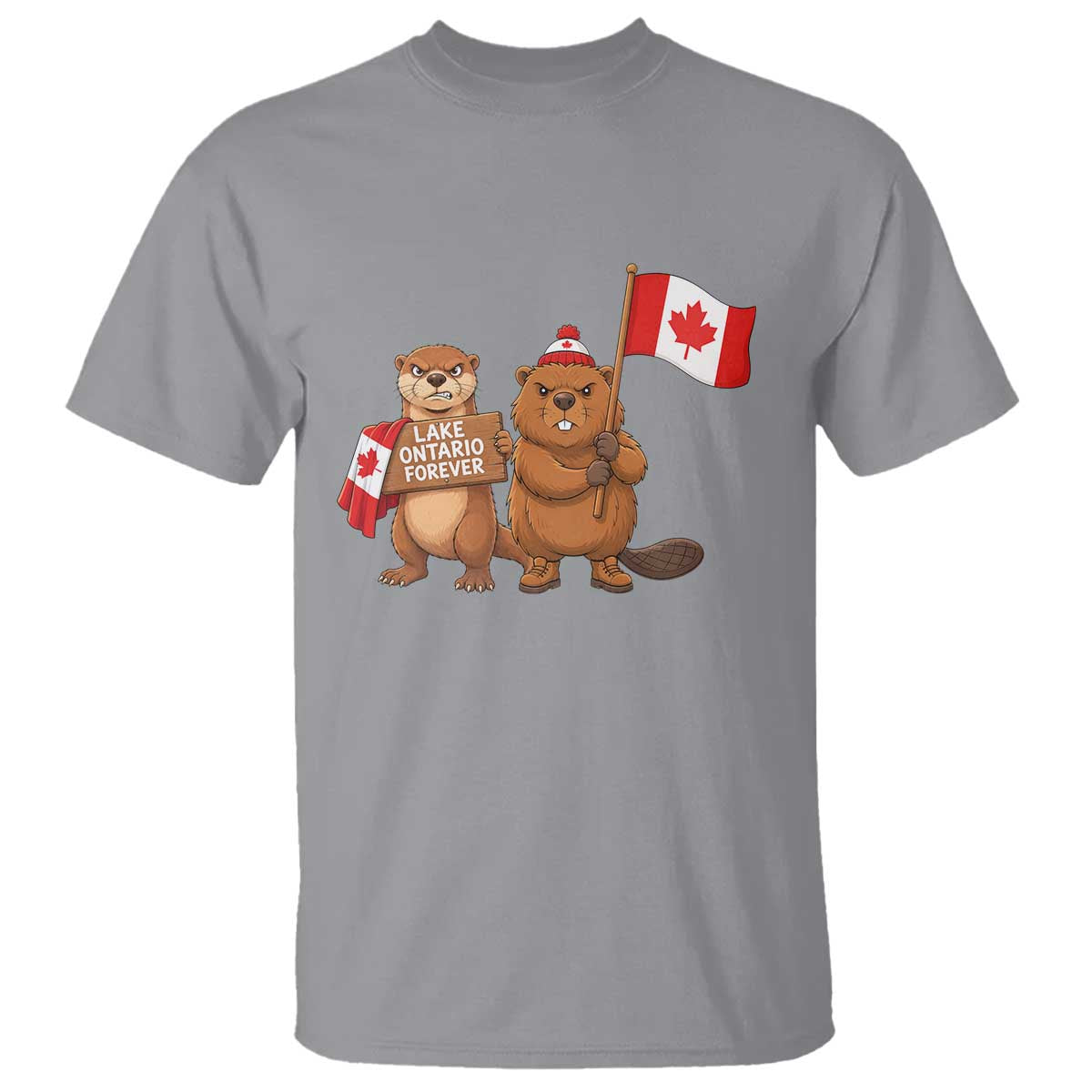 Lake Ontario Forever Otter Beaver Canada T Shirt Great Lakes Life