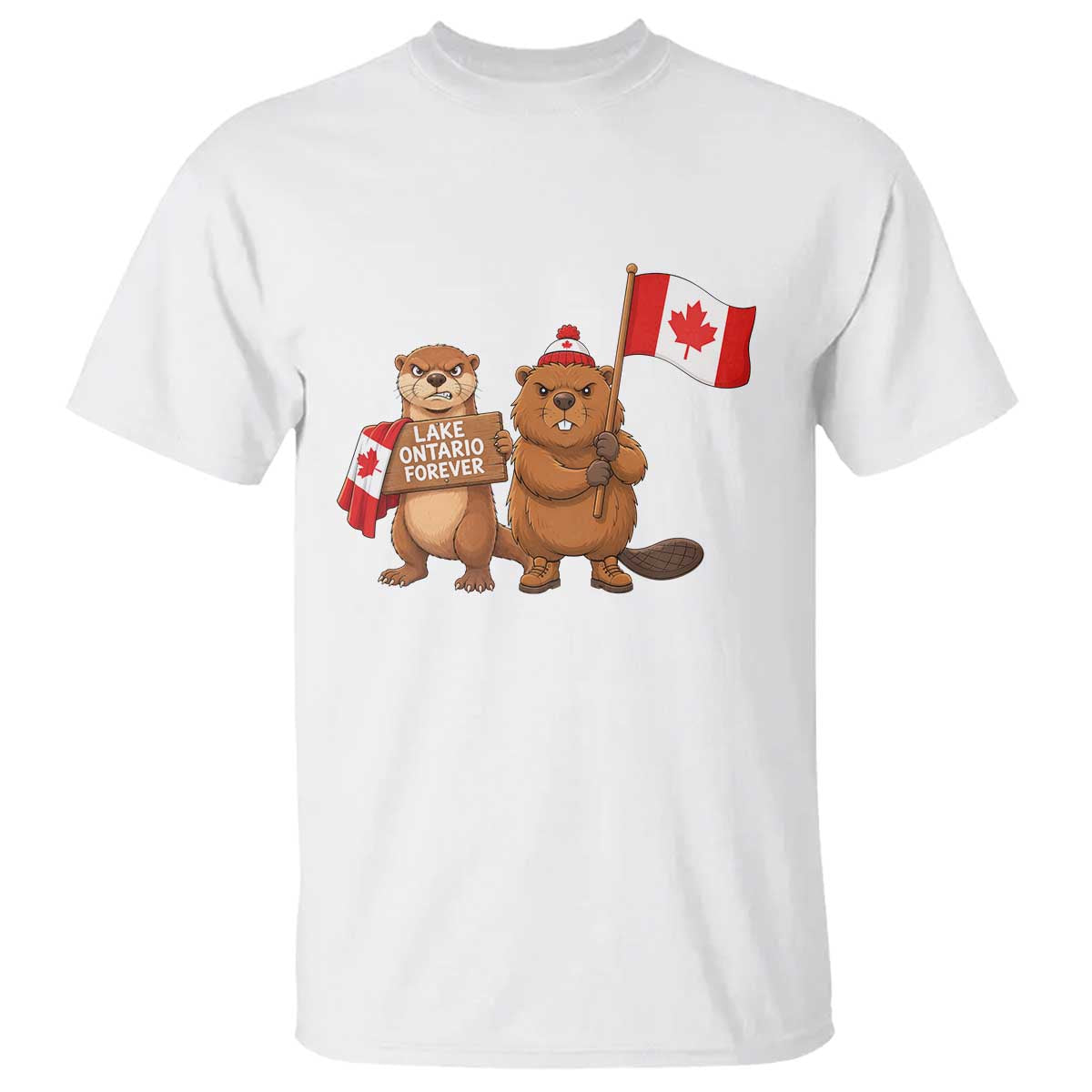 Lake Ontario Forever Otter Beaver Canada T Shirt Great Lakes Life