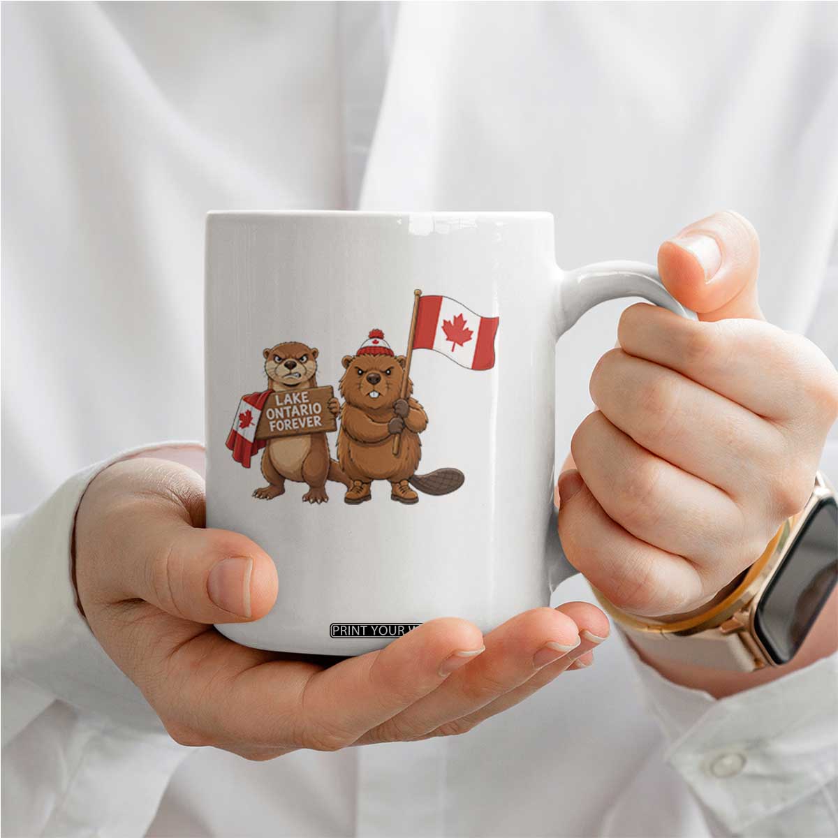 Lake Ontario Forever Otter Beaver Canada Coffee Mug Great Lakes Life