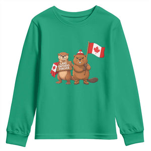 Lake Ontario Forever Otter Beaver Canada Youth Sweatshirt Great Lakes Life