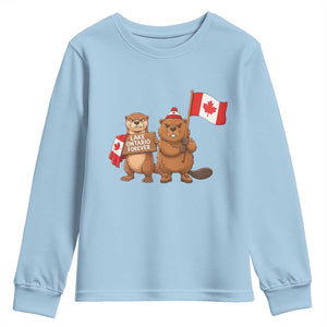 Lake Ontario Forever Otter Beaver Canada Youth Sweatshirt Great Lakes Life