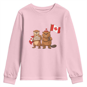 Lake Ontario Forever Otter Beaver Canada Youth Sweatshirt Great Lakes Life