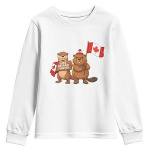 Lake Ontario Forever Otter Beaver Canada Youth Sweatshirt Great Lakes Life