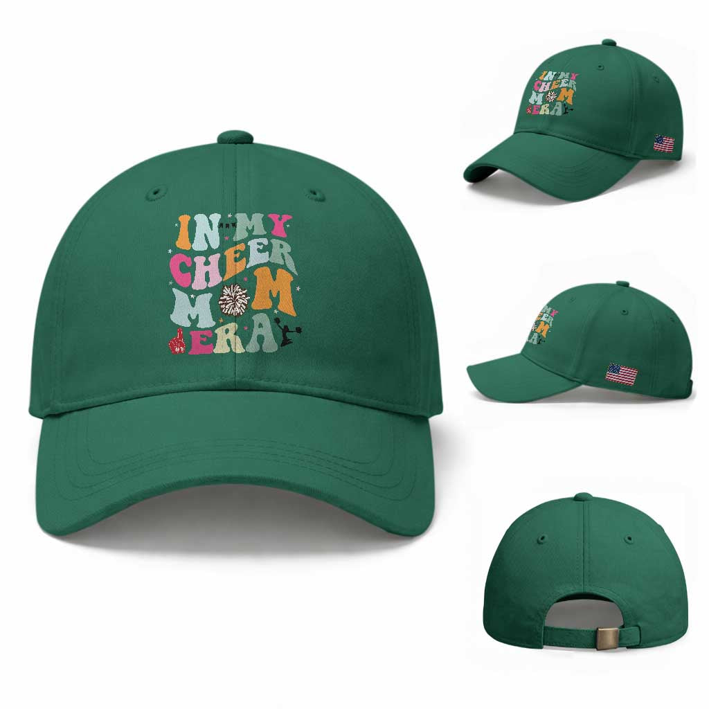 In My Cheer Mom Era Baseball Cap Cheerleading Gift TS12 Baseball Cap Universal Fit Irish Green Print Your Wear