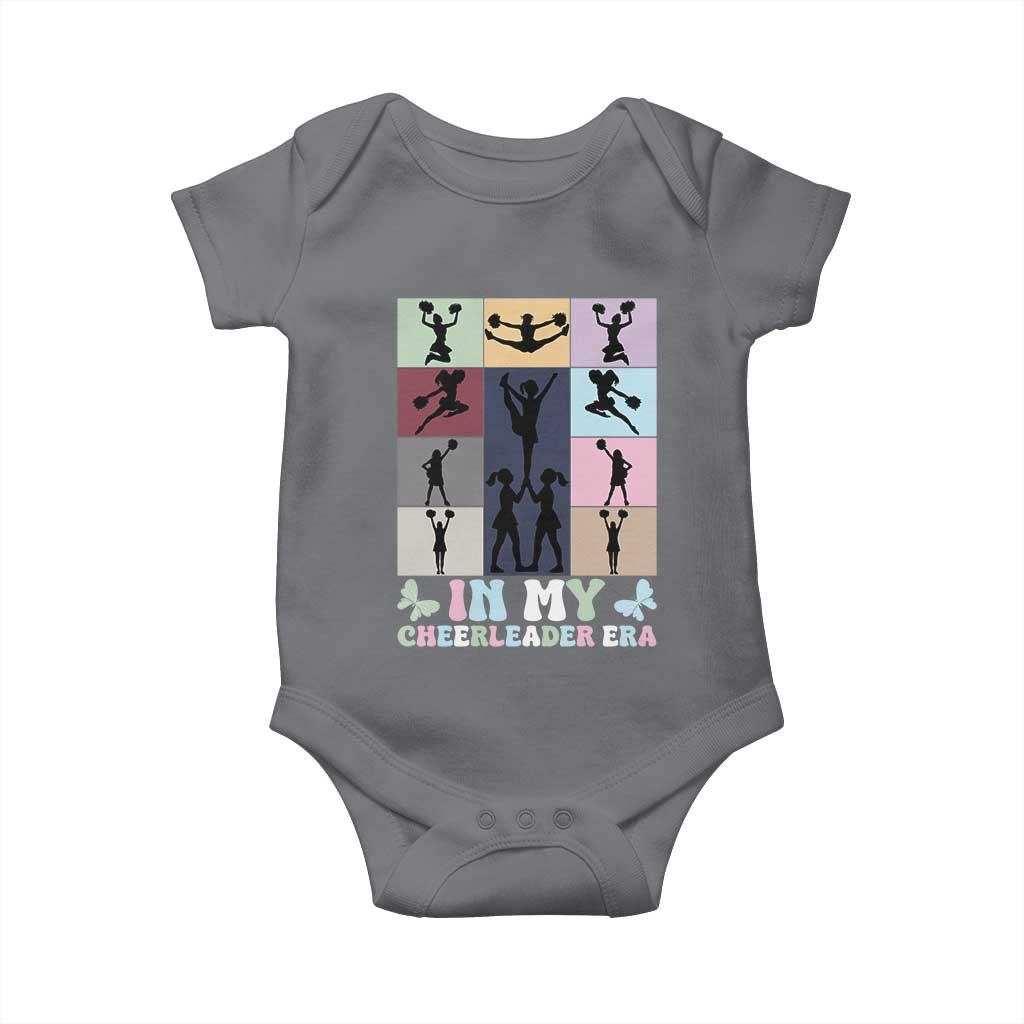 In My Cheer Mom Era Baby Onesie Cheerleader Squad Fan Gift TS12 Charcoal Print Your Wear