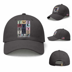 In My Cheer Mom Era Baseball Cap Cheerleader Squad Fan Gift TS12 Baseball Cap Universal Fit Dark Gray Print Your Wear