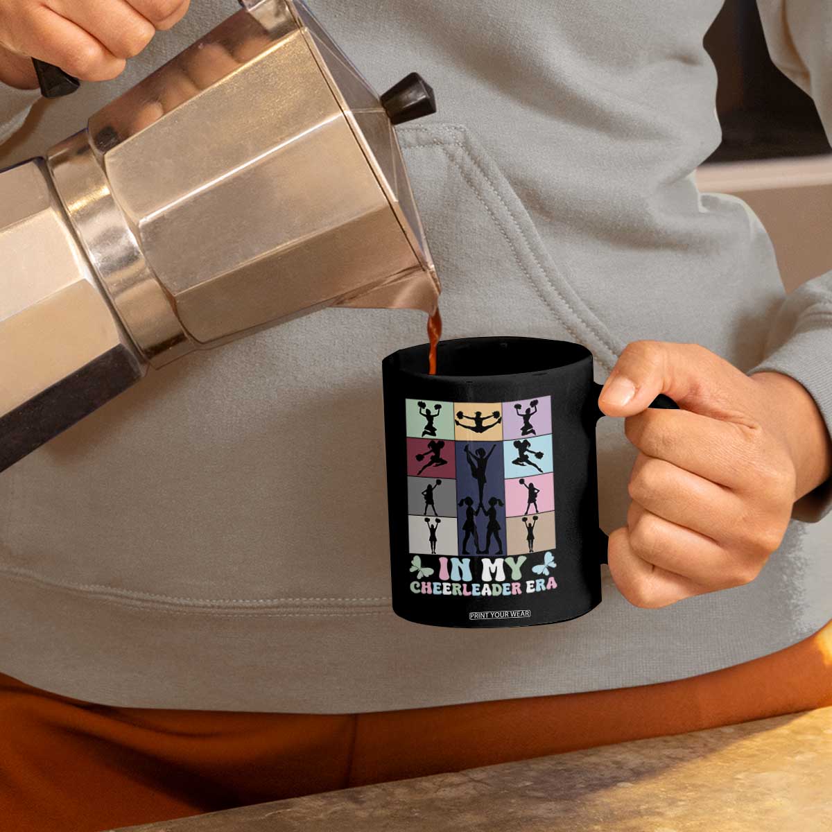 In My Cheer Mom Era Coffee Mug Cheerleader Squad Fan Gift TS12 Print Your Wear