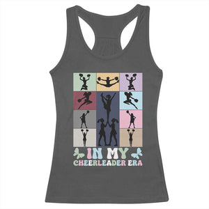 In My Cheer Mom Era Racerback Tank Top Cheerleader Squad Fan Gift TS12 Dark Heather Print Your Wear