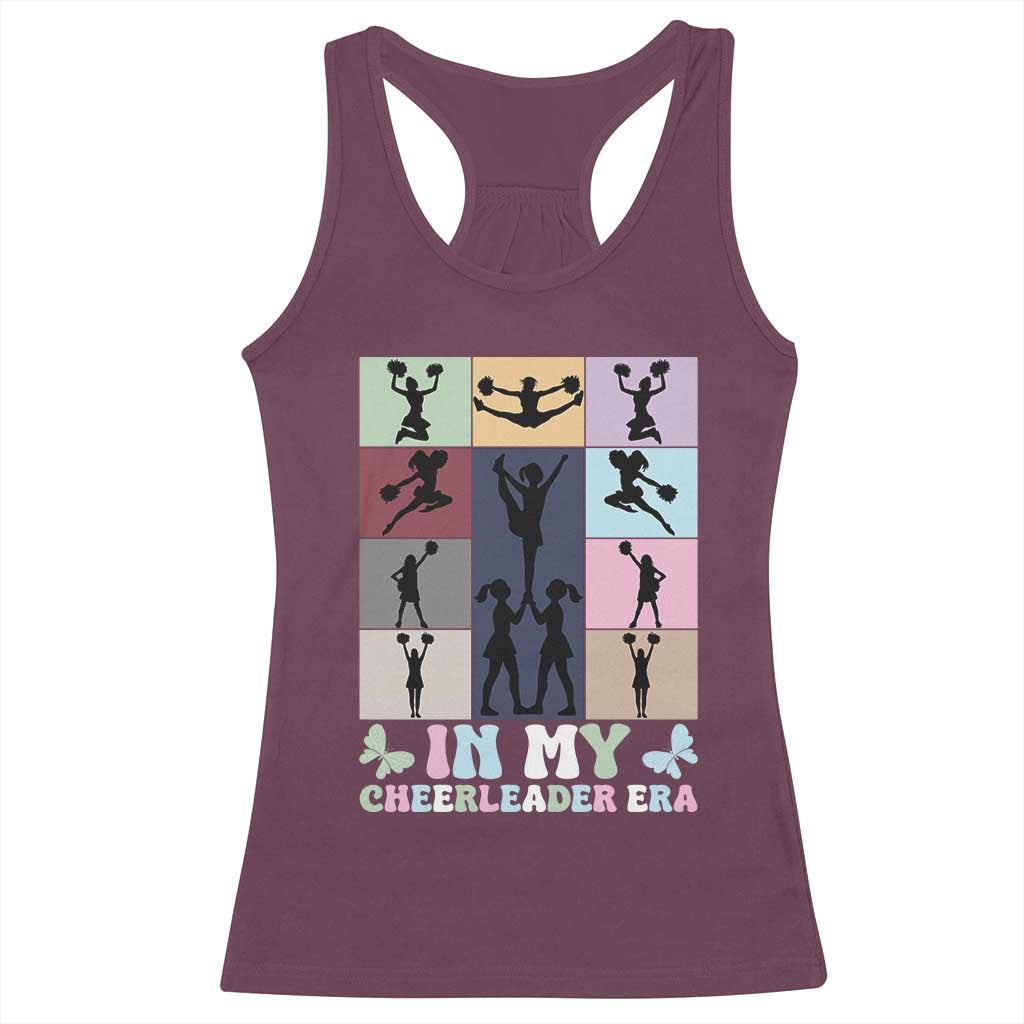 In My Cheer Mom Era Racerback Tank Top Cheerleader Squad Fan Gift TS12 Maroon Print Your Wear