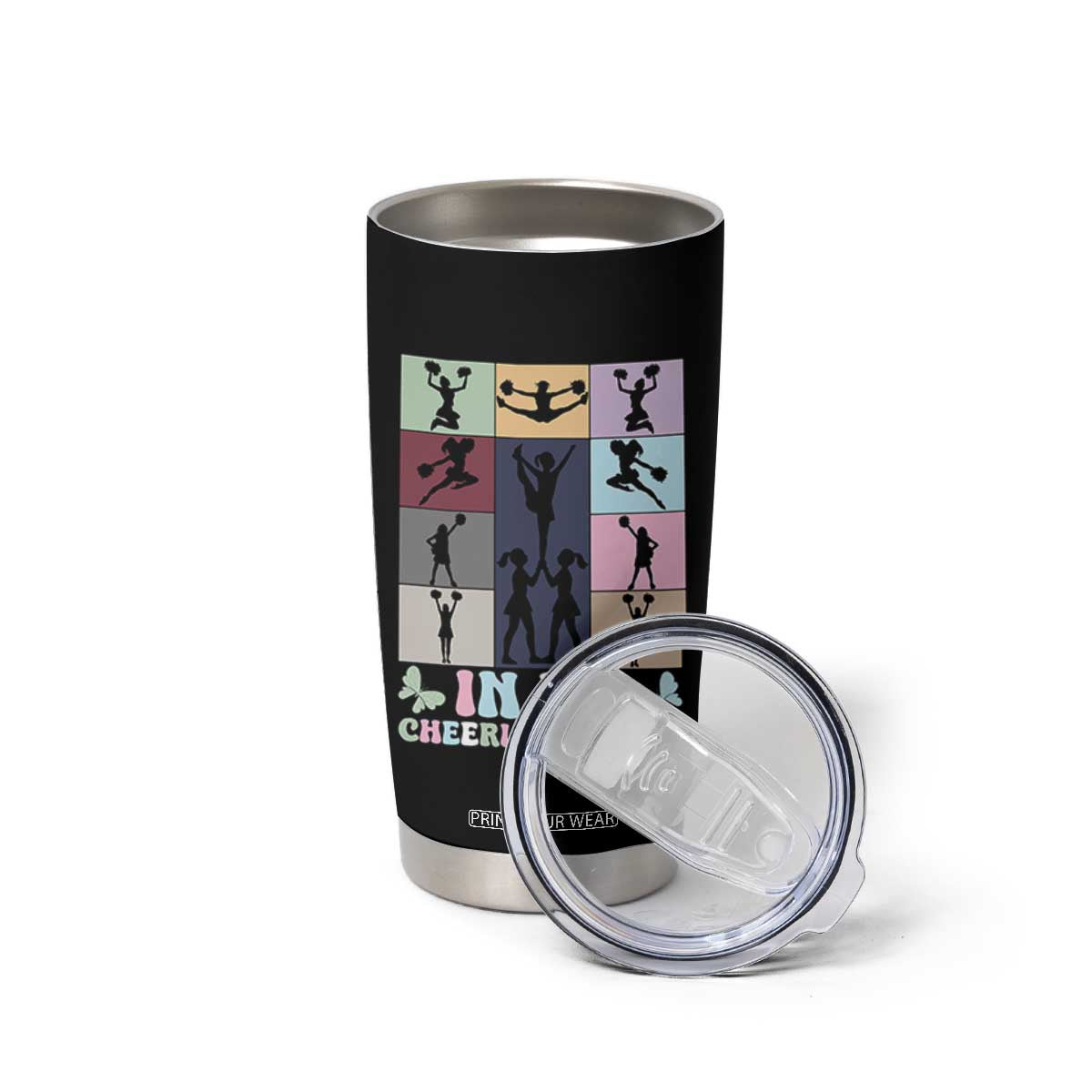 In My Cheer Mom Era Tumbler Cup Cheerleader Squad Fan Gift TS12 Print Your Wear