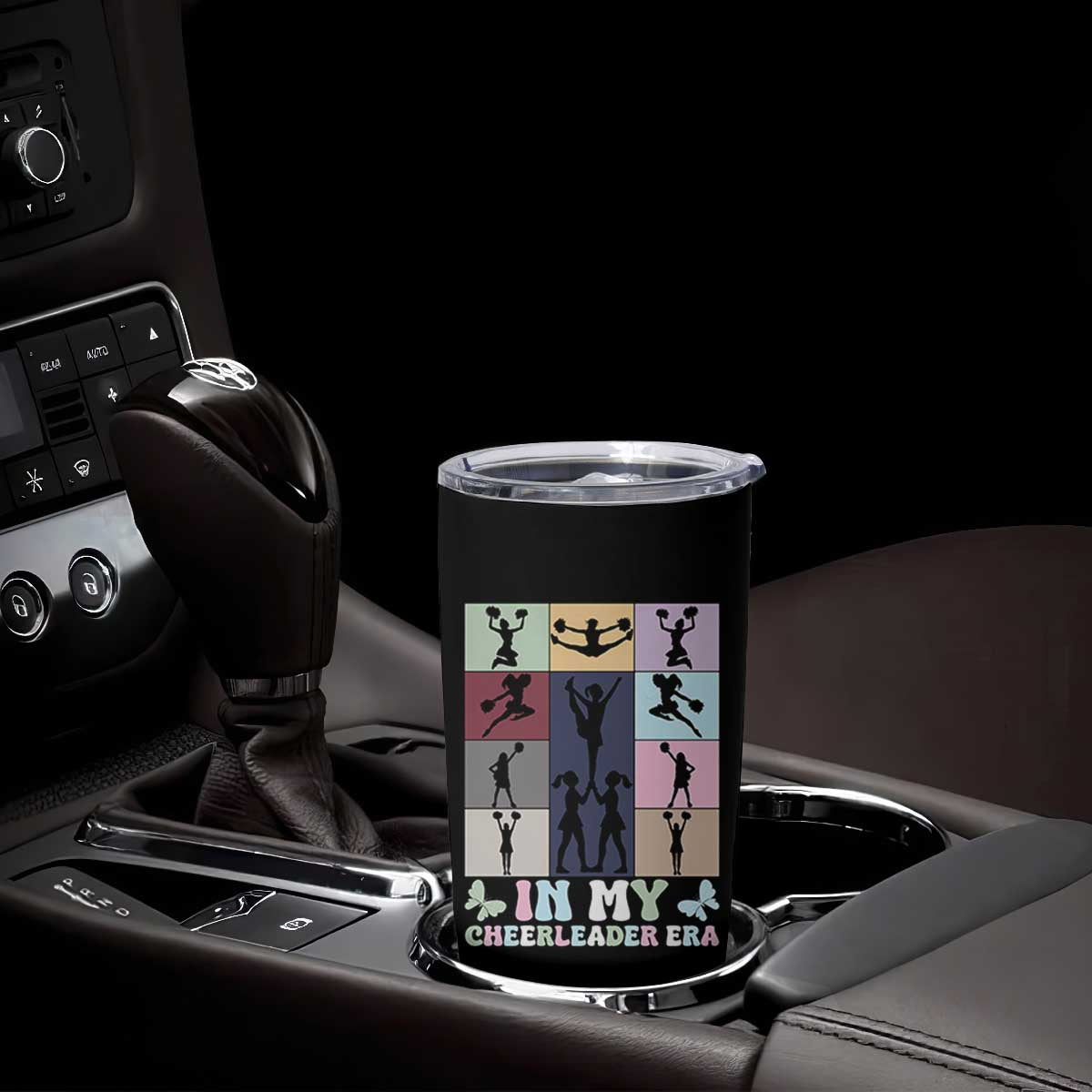In My Cheer Mom Era Tumbler Cup Cheerleader Squad Fan Gift TS12 Print Your Wear