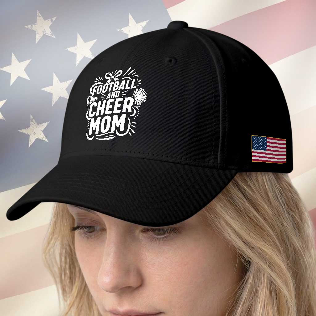 Football And Cheer Mom Quote Baseball Cap Team Supporter Gift Idea TS12 Print Your Wear