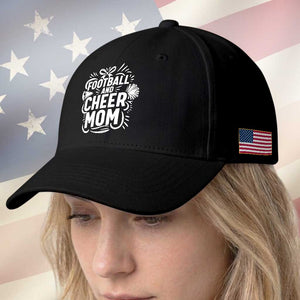 Football And Cheer Mom Quote Baseball Cap Team Supporter Gift Idea TS12 Print Your Wear