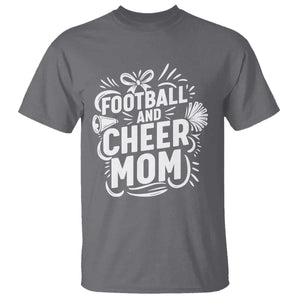 Football And Cheer Mom Quote T Shirt Team Supporter Gift Idea TS12 Charcoal Print Your Wear