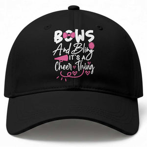Bows And Bling Its A Cheer Thing Baseball Cap Cheerleading Gift TS12 Print Your Wear