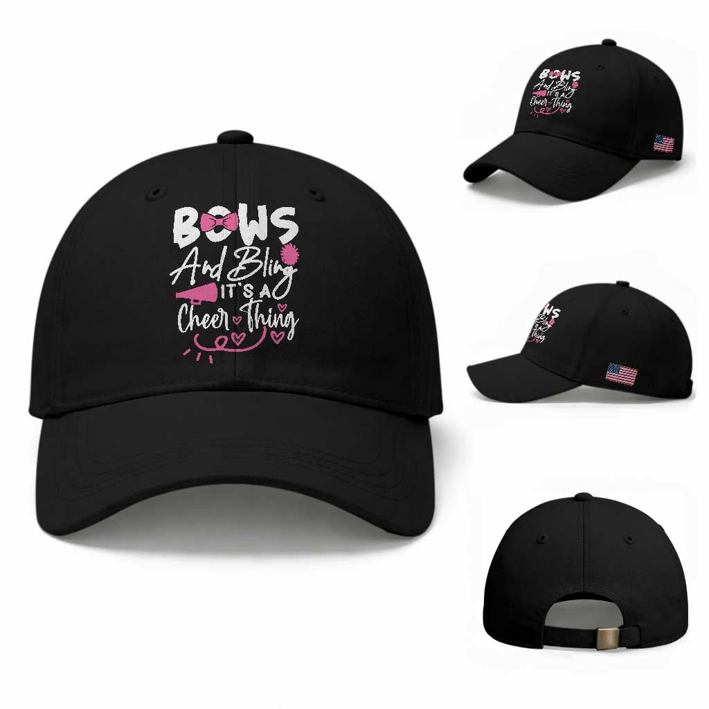 Bows And Bling Its A Cheer Thing Baseball Cap Cheerleading Gift TS12 Baseball Cap Universal Fit Black Print Your Wear