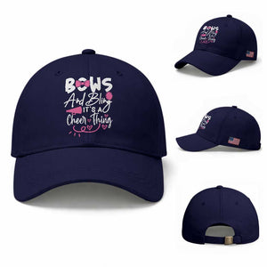 Bows And Bling Its A Cheer Thing Baseball Cap Cheerleading Gift TS12 Baseball Cap Universal Fit Dark Blue Print Your Wear