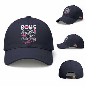 Bows And Bling Its A Cheer Thing Baseball Cap Cheerleading Gift TS12 Baseball Cap Universal Fit Navy Print Your Wear