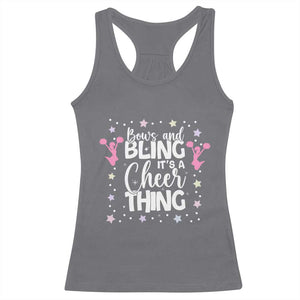 Bows And Bling Its A Cheer Thing Racerback Tank Top Cheer Mom And Cheerleader Gift TS12 Charcoal Print Your Wear