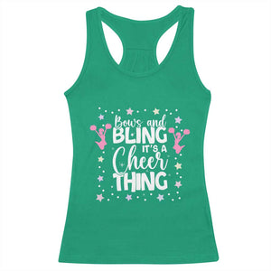 Bows And Bling Its A Cheer Thing Racerback Tank Top Cheer Mom And Cheerleader Gift TS12 Irish Green Print Your Wear