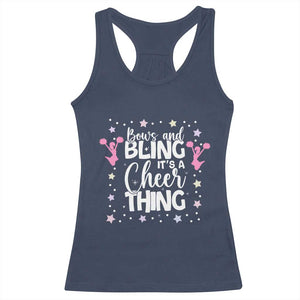 Bows And Bling Its A Cheer Thing Racerback Tank Top Cheer Mom And Cheerleader Gift TS12 Navy Print Your Wear