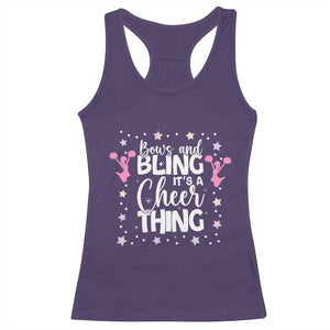 Bows And Bling Its A Cheer Thing Racerback Tank Top Cheer Mom And Cheerleader Gift TS12 Purple Print Your Wear