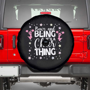 Bows And Bling Its A Cheer Thing Spare Tire Cover Cheer Mom And Cheerleader Gift TS12 Black Print Your Wear