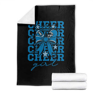 Proud Cheer Girl Throw Blanket Football Team Supporter Gift TS12 Black Print Your Wear