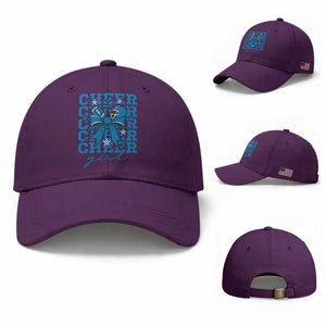 Proud Cheer Girl Baseball Cap Football Team Supporter Gift TS12 Baseball Cap Universal Fit Purple Print Your Wear