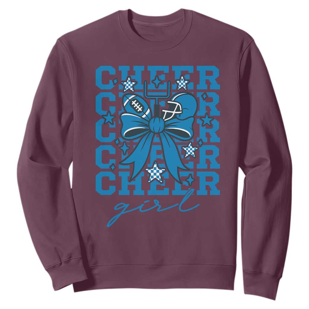 Proud Cheer Girl Sweatshirt Football Team Supporter Gift TS12 Maroon Print Your Wear