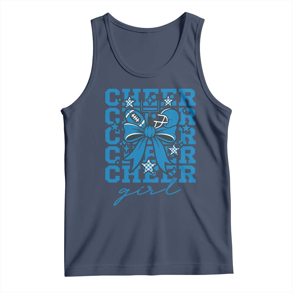 Proud Cheer Girl Tank Top Football Team Supporter Gift TS12 Navy Print Your Wear