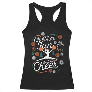 Oh What Fun It Is To Cheer Racerback Tank Top Funny Christmas Cheerleading Gift TS12 Black Print Your Wear