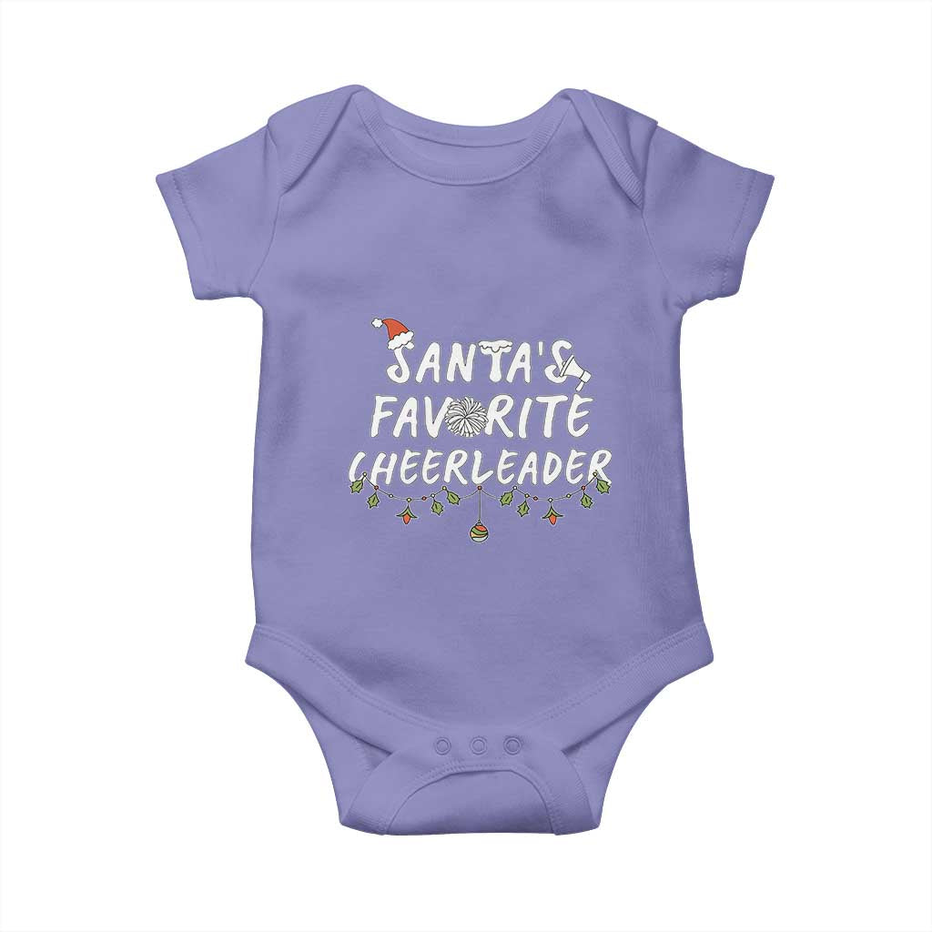 Santa Favorite Cheerleader Baby Onesie Christmas Cheerleading Gift TS12 Violet Print Your Wear
