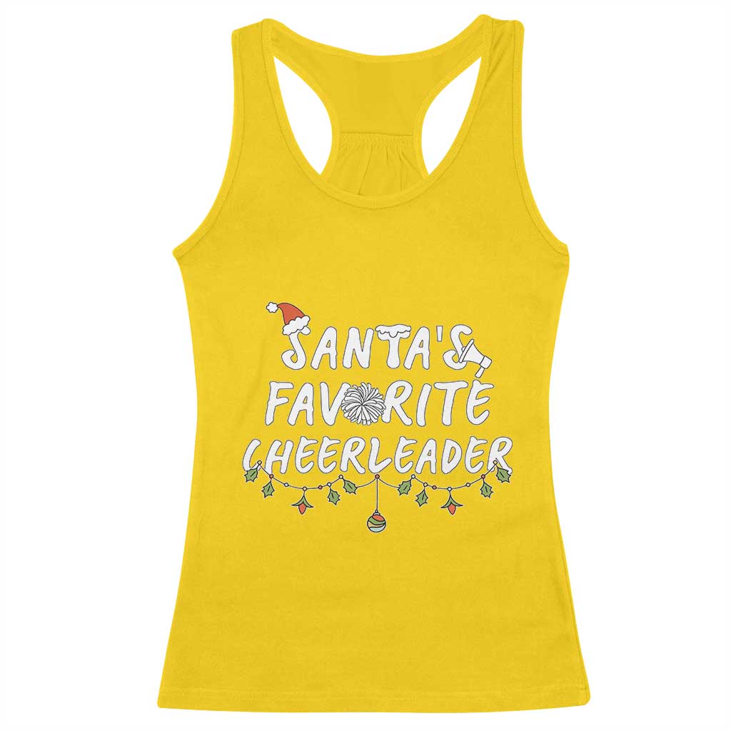 Santa Favorite Cheerleader Racerback Tank Top Christmas Cheerleading Gift TS12 Daisy Print Your Wear