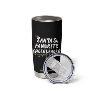 Santa Favorite Cheerleader Tumbler Cup Christmas Cheerleading Gift TS12 Print Your Wear