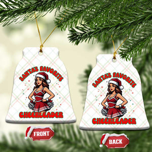 Santa Favorite Cheerleader Ceramic Ornament Funny Xmas Cheer Gift TS12 Print Your Wear
