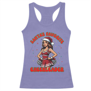 Santa Favorite Cheerleader Racerback Tank Top Funny Christmas Cheer Gift TS12 Violet Print Your Wear