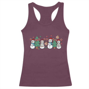 Funny Christmas Cheer Gift Racerback Tank Top Santa Snowman Cheerleaders TS12 Maroon Print Your Wear