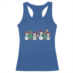 Funny Christmas Cheer Gift Racerback Tank Top Santa Snowman Cheerleaders TS12 Royal Blue Print Your Wear