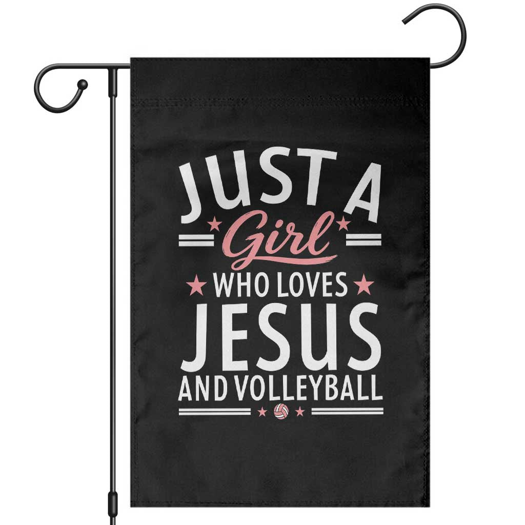 Volleyball Faith Girl Garden Flag Just A Girl Who Loves Jesus Christian Gift