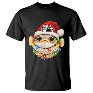 Funny Christmas Pufferfish T Shirt Not A Hugger Aquarium Keeper Holiday Gift