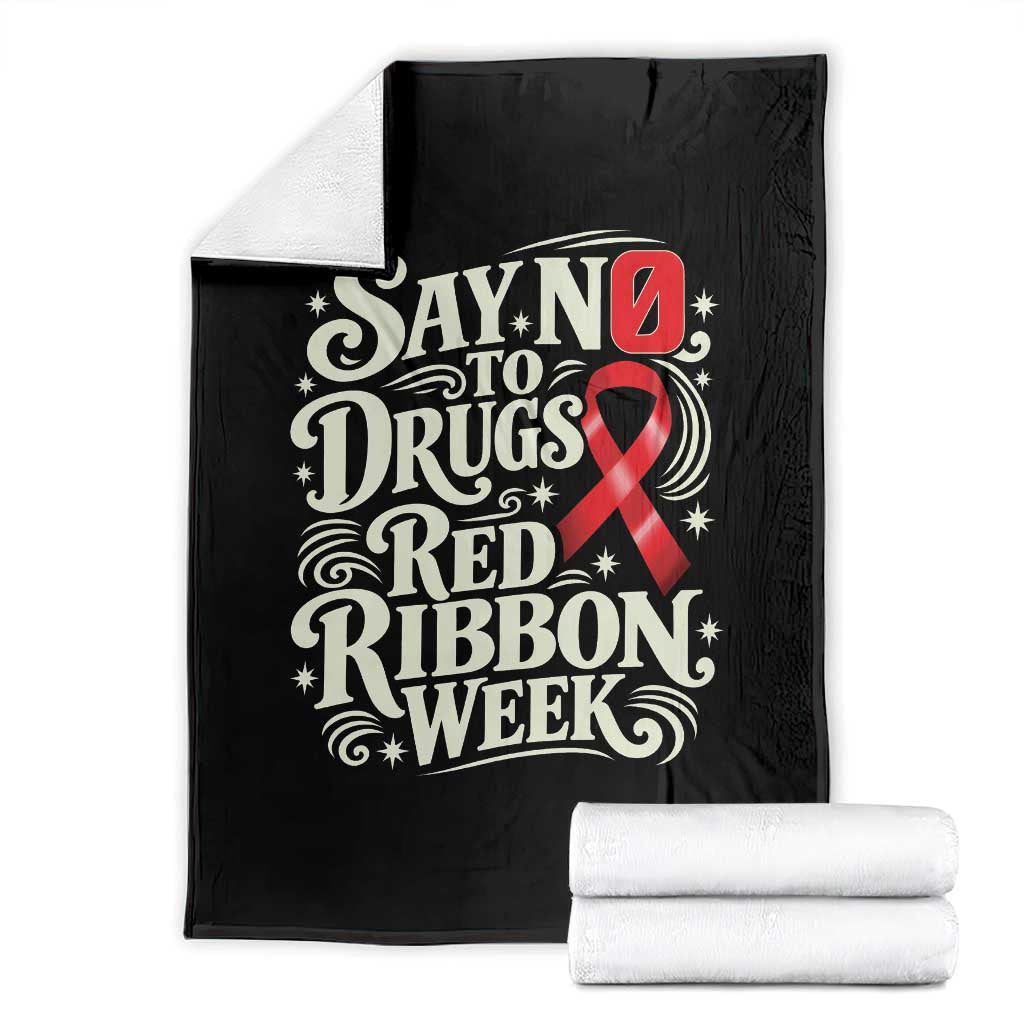 Red Ribbon Week Anti Drugs Throw Blanket Say No To Drugs School Support