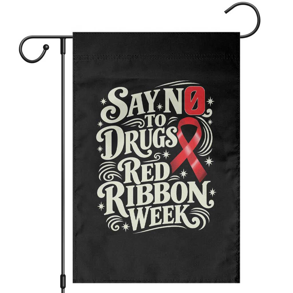 Red Ribbon Week Anti Drugs Garden Flag Say No To Drugs School Support