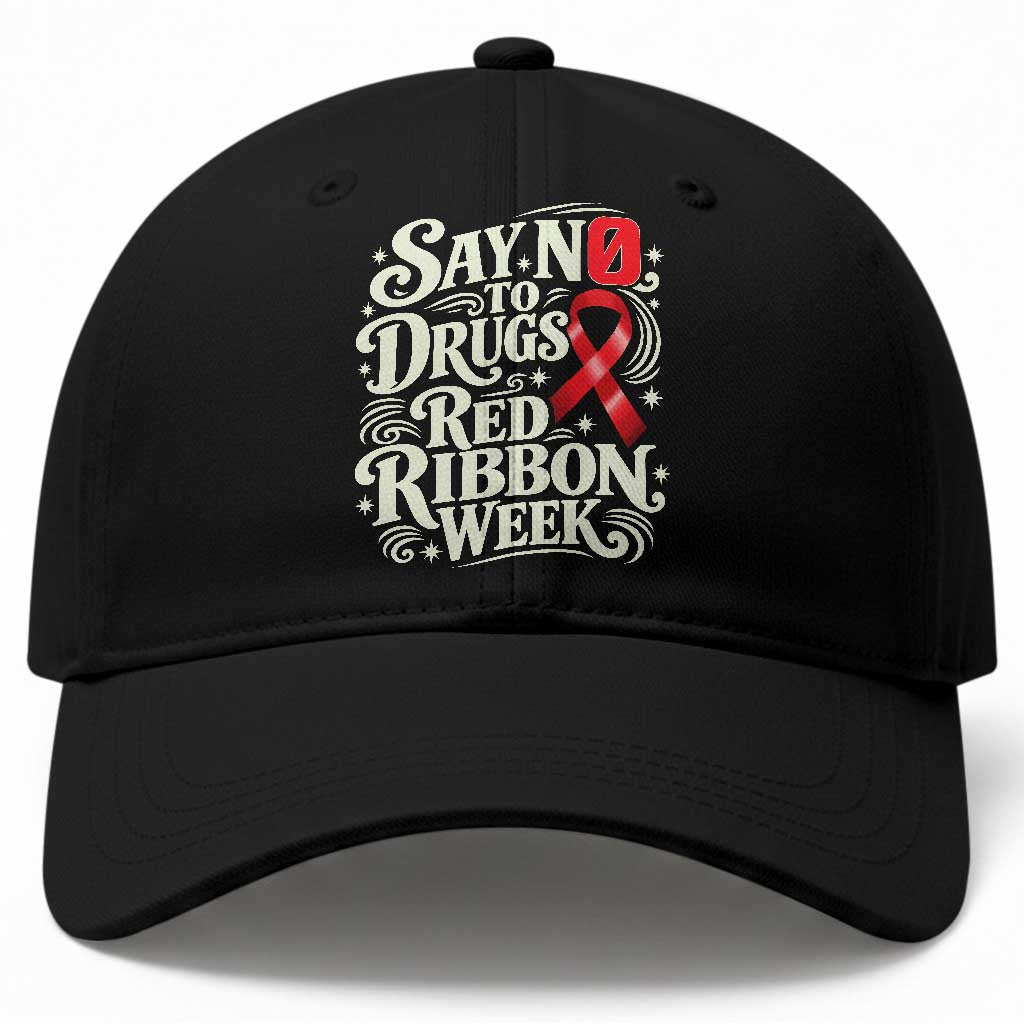 Red Ribbon Week Anti Drugs Baseball Cap Say No To Drugs School Support