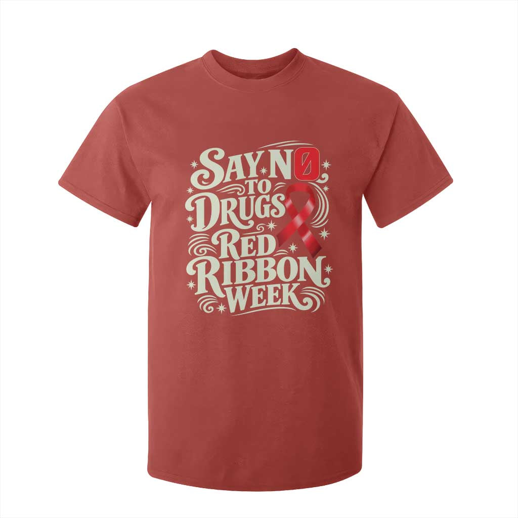 Red Ribbon Week Anti Drugs T Shirt For Kid Say No To Drugs School Support