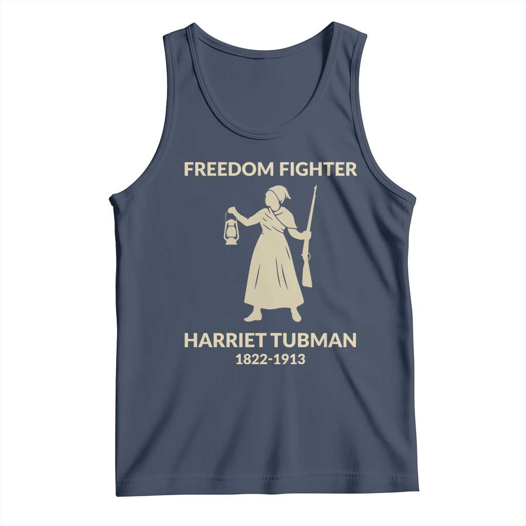 Harriet Tubman Freedom Fighter Tank Top History Lover Gift TS12 Navy Print Your Wear