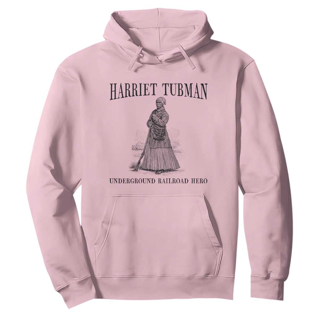 Harriet Tubman Hoodie Underground Railroad Freedom Leader TS12 Light Pink Print Your Wear