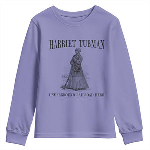 Harriet Tubman Youth Sweatshirt Underground Railroad Freedom Leader TS12 Violet Print Your Wear
