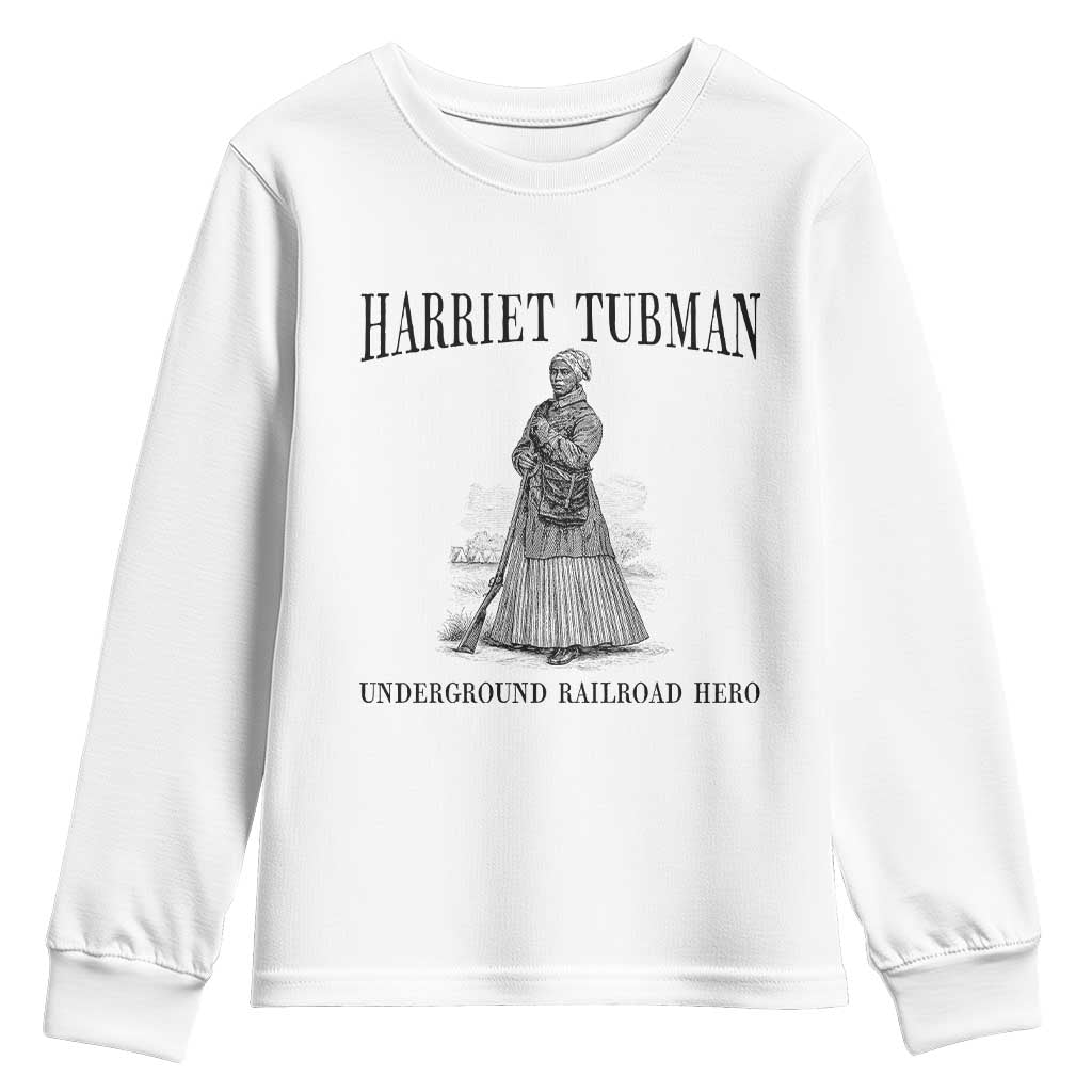 Harriet Tubman Youth Sweatshirt Underground Railroad Freedom Leader TS12 White Print Your Wear