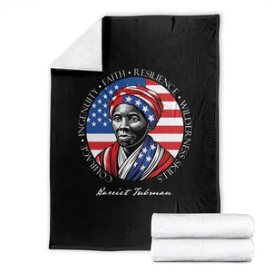 Harriet Tubman Patriotic Throw Blanket Black History Month Gift TS12 Black Print Your Wear
